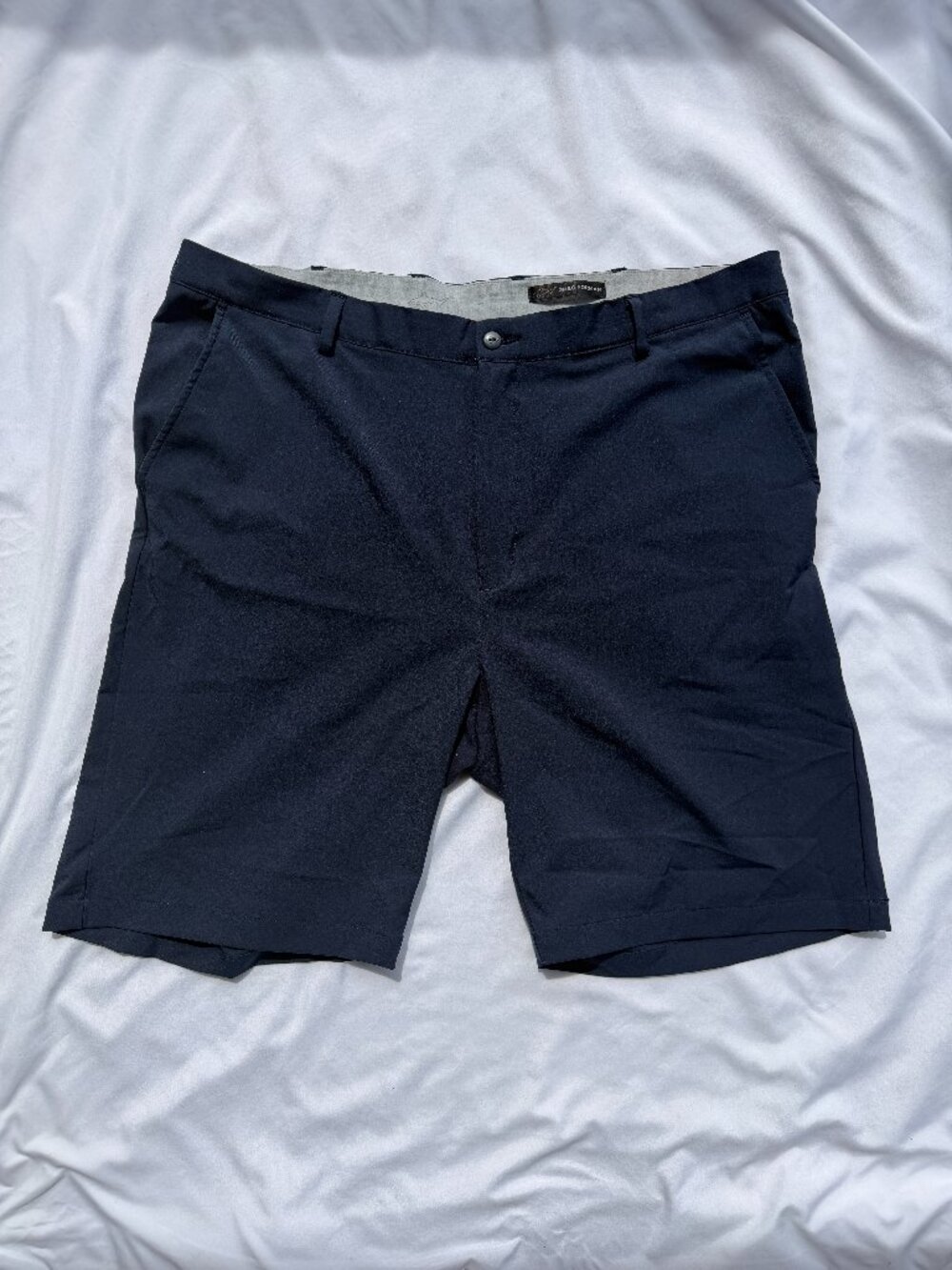 Greg Norman Golf Shorts Mens 40 Navy Blue Performance Stretch Flat Front